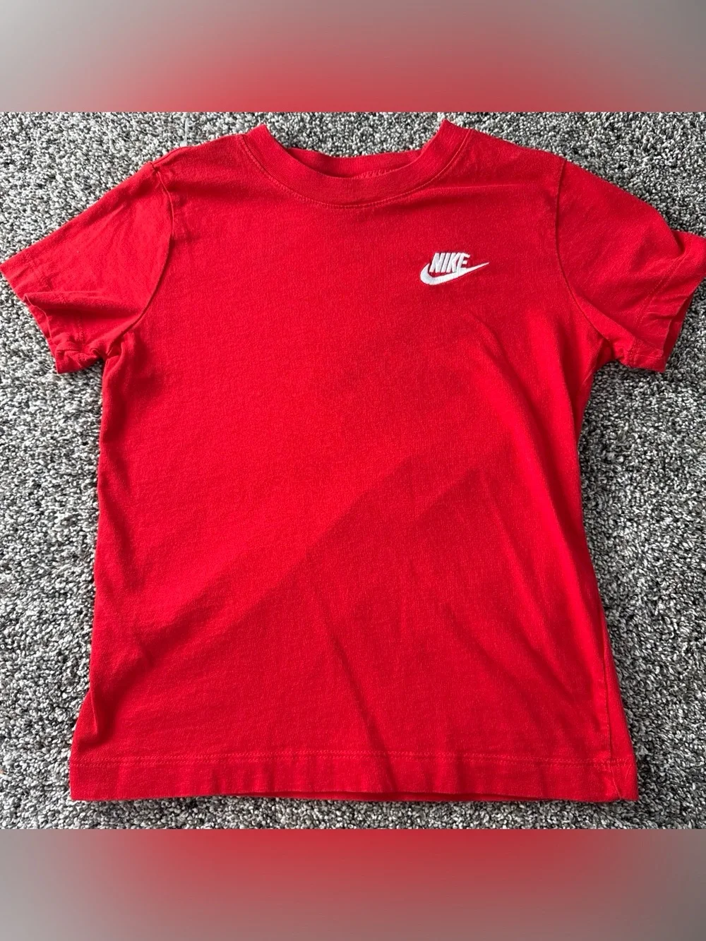 Nike Red Short Sleeve Tee with White Swoosh